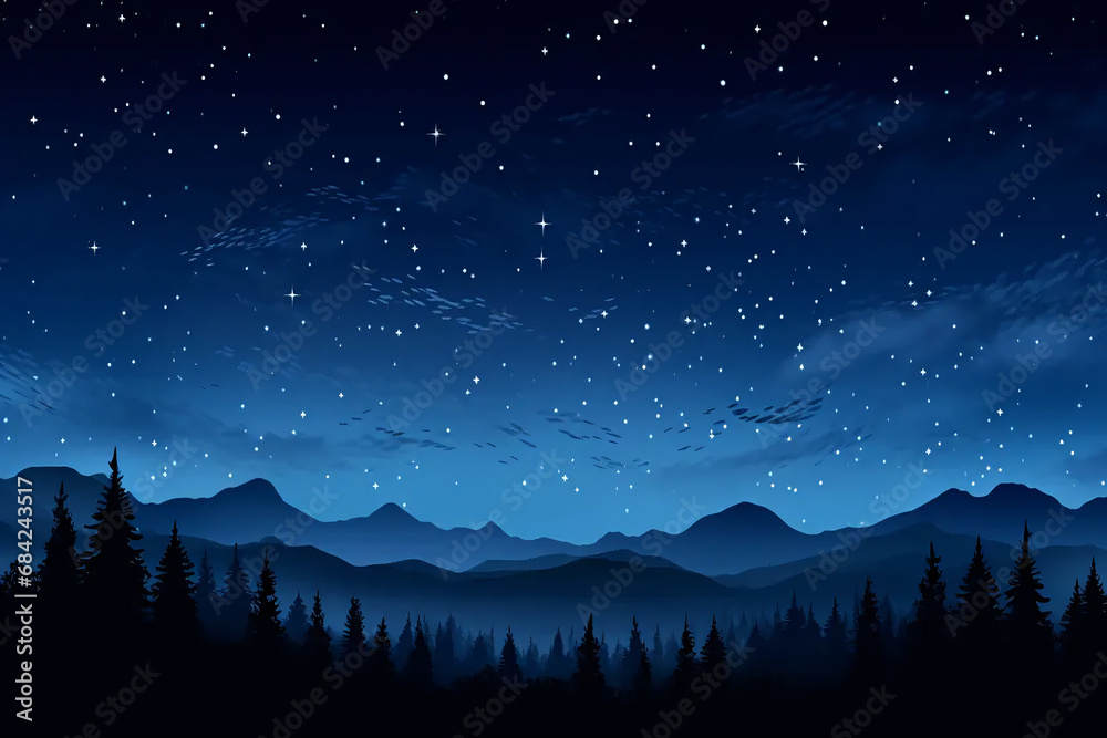 starry night sky, generative ai starry night sky, generative ai