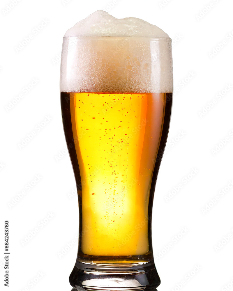 glass of beer isolated on white background glass of beer isolated on white background