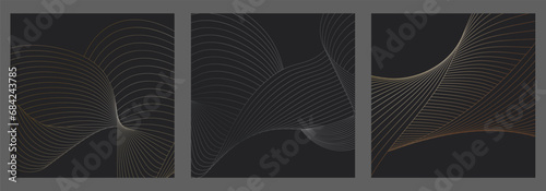 A pattern of wavy lines. Template for interior design, packaging, social networks. An idea for creative design