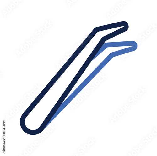 Tweezers Outline 2 Color Icon