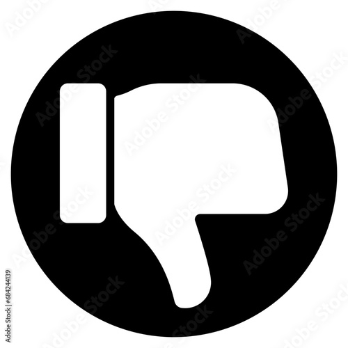 thumb down glyph icon