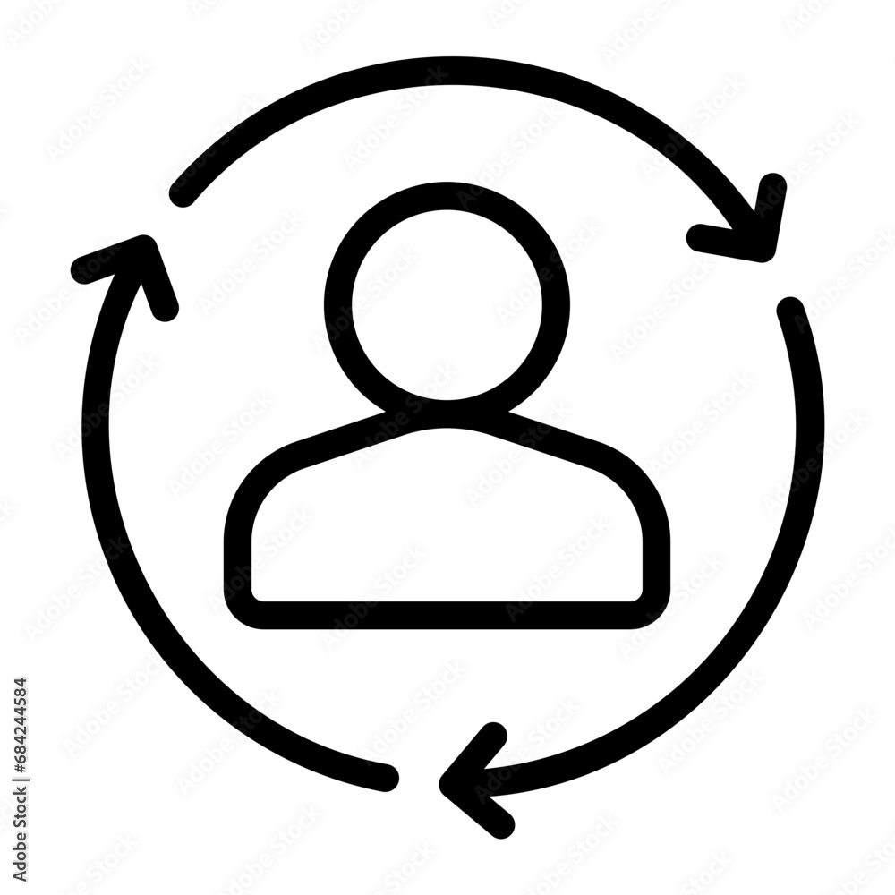 circular arrow line icon circular arrow line icon