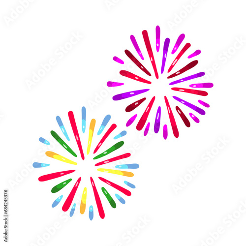 display firework cartoon. new festive, fire year, festival abstract display firework sign. isolated symbol vector illustration