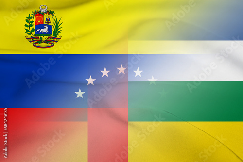 Venezuela and Central African Republic official flag transborder contract TCD VEN