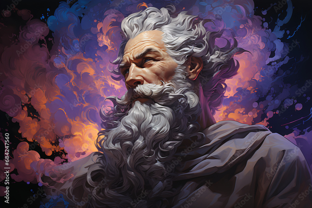 Zeus the Thunderer. God of the sky, thunder, lightning, in charge of ...