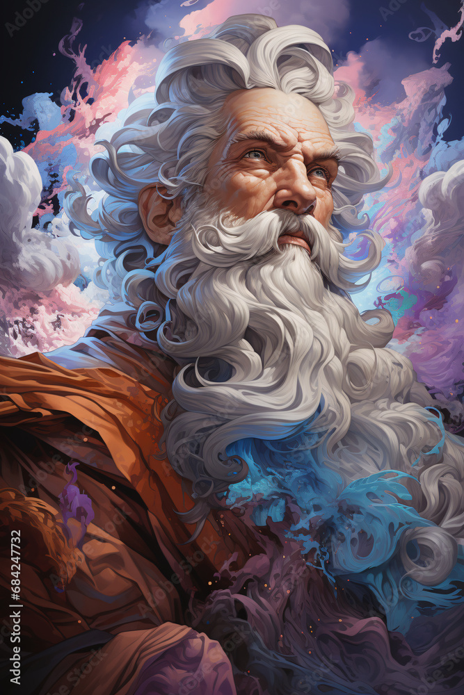 Zeus the Thunderer. God of the sky, thunder, lightning, in charge of ...