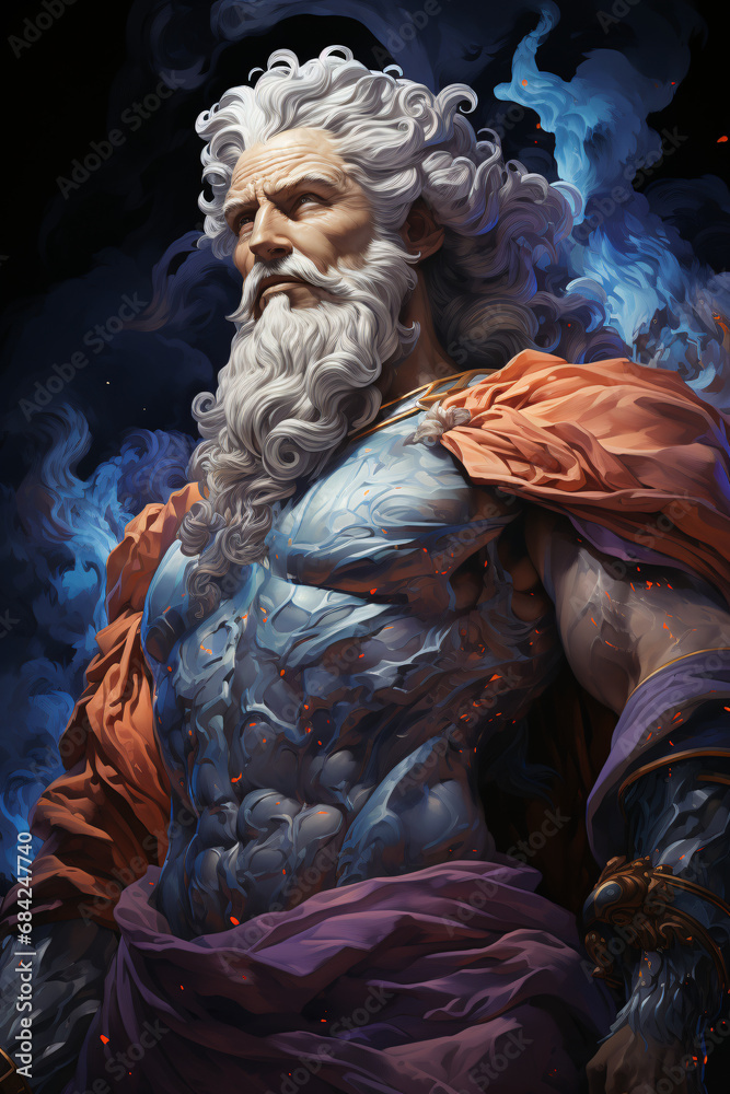 Zeus the Thunderer. God of the sky, thunder, lightning, in charge of ...