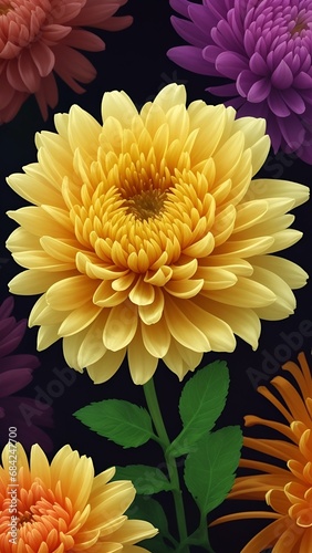 yellow chrysanthemum flower