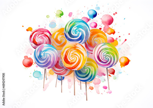 Sweet Treats Background. Confectionary delights on light background.