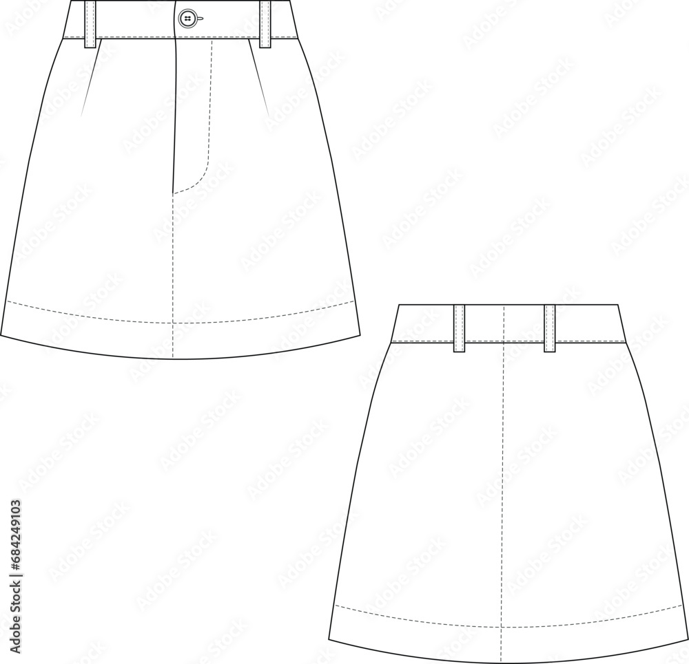 Short Skirt Template