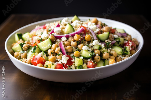 Healthy quinoa and chickpea salad