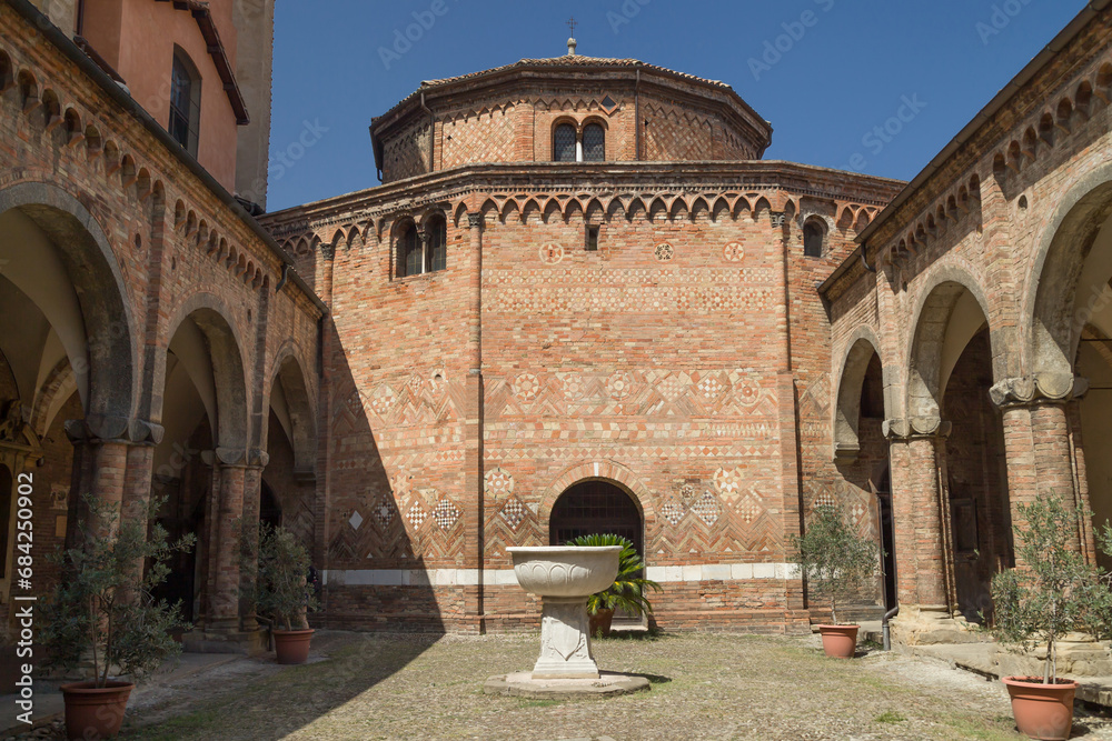 Courtyard of Pilate and Church of the Holy Sepulchre in Bologna