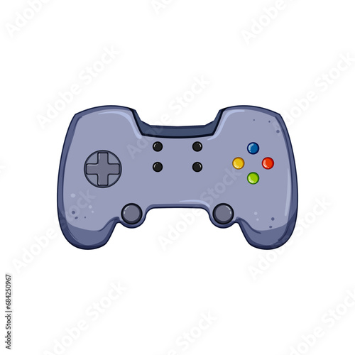 digital gamepad cartoon. entertainment gaming, control controller, computer video digital gamepad sign. isolated symbol vector illustration