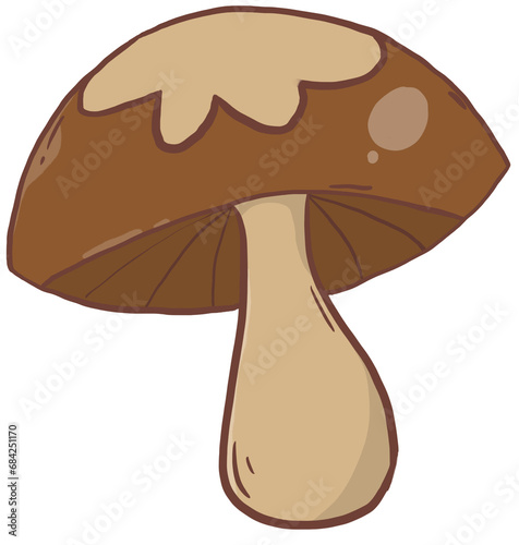 Muchroom in autumn illustration