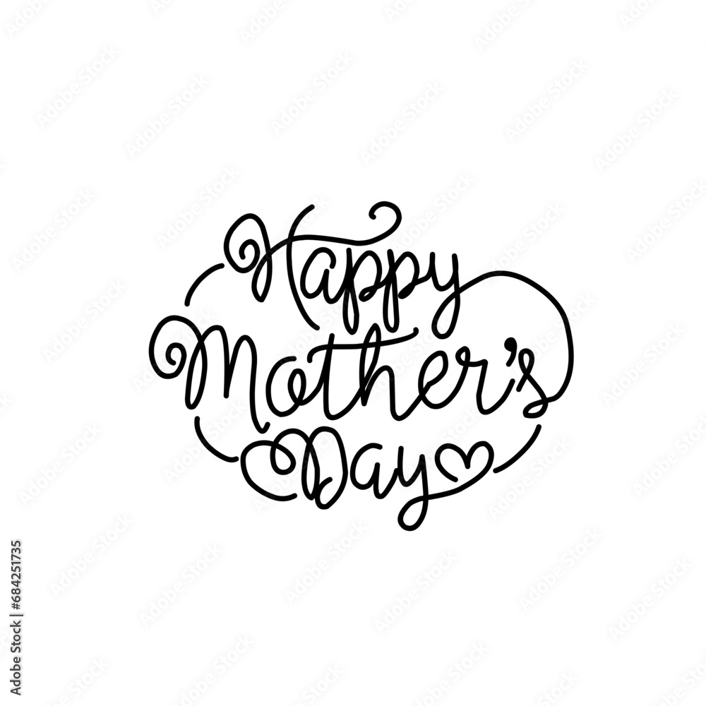 Happy Mothers Day lettering Happy Mothers Day lettering