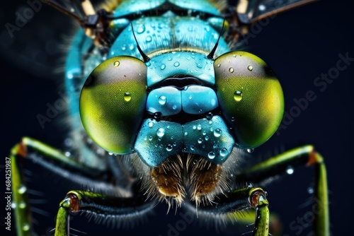 Beautiful dragonfly face. Macro photo. The muzzle of a predatory insect © BetterPhoto