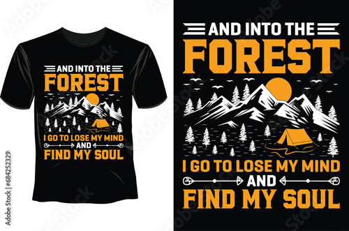 Hiking T Shirt Design