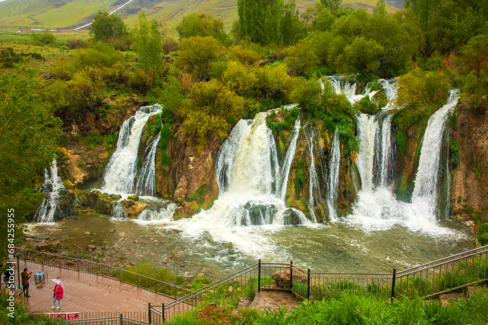 Muradiye waterfall, located on the Van - Doğubeyazıt highway, is a natural wonder that is frequently visited by tourists in Van.