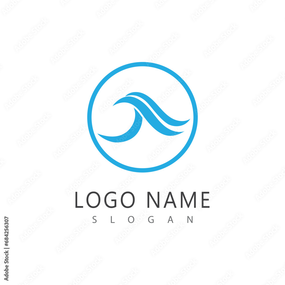 Water wave Logo vector and symbol Template Water wave Logo vector and symbol Template
