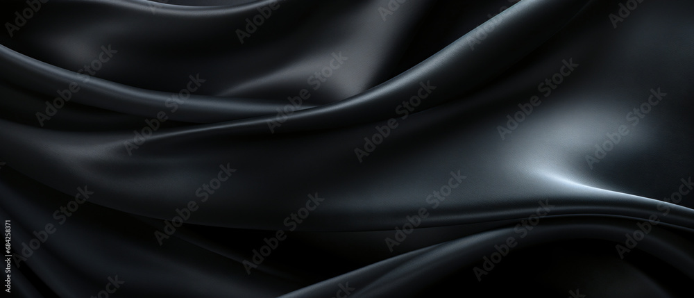 Ultrawide Abstract Black Silk Fabric Background Ultrawide Abstract Black Silk Fabric Background