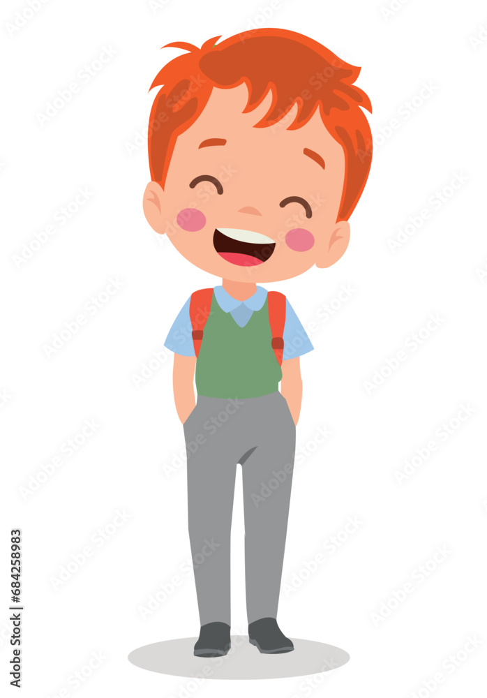 vector illustration of students in different postures vector illustration of students in different postures