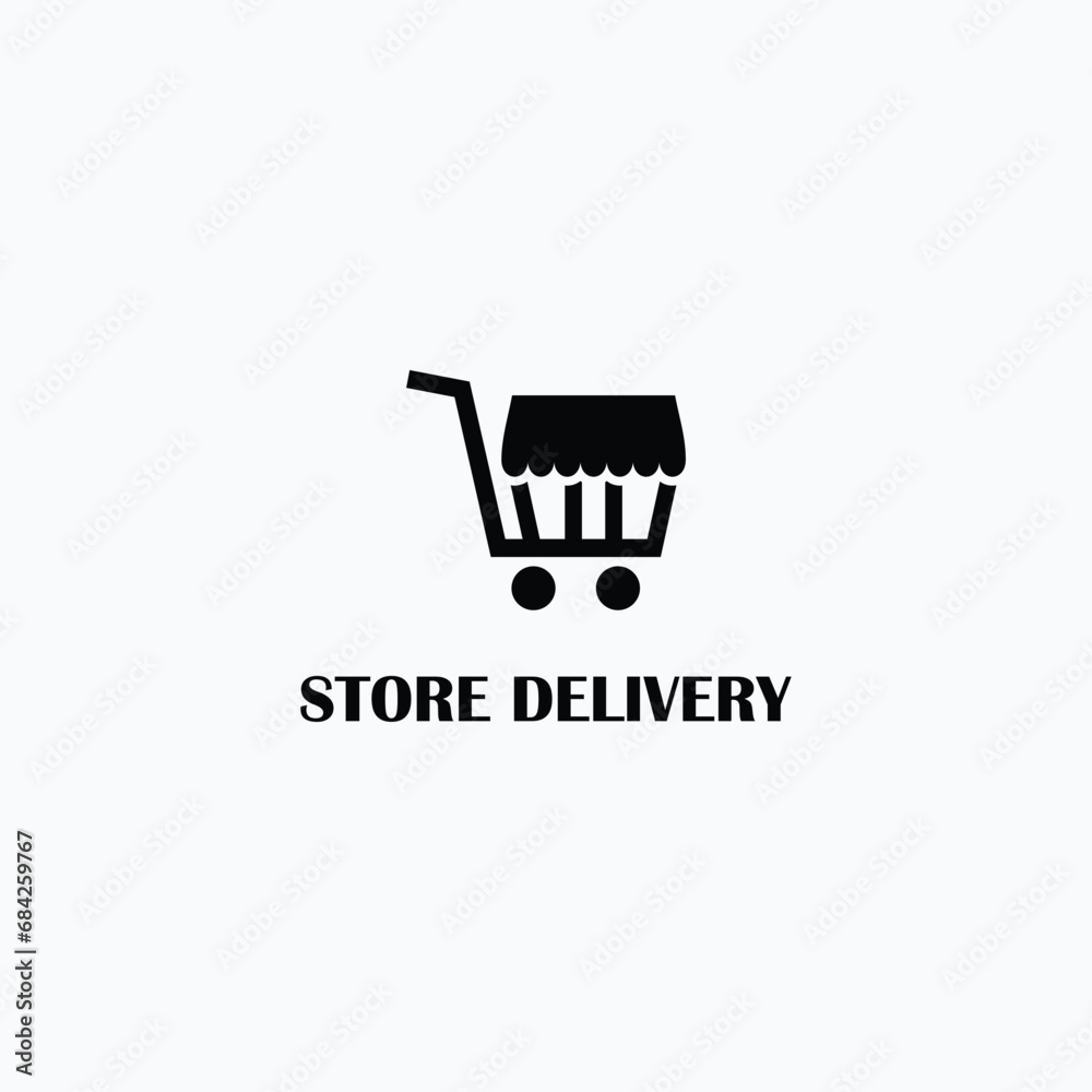 store delivery abstract vector design