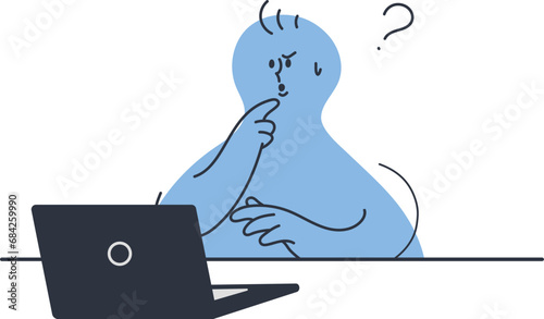 パソコン作業に苦戦する人