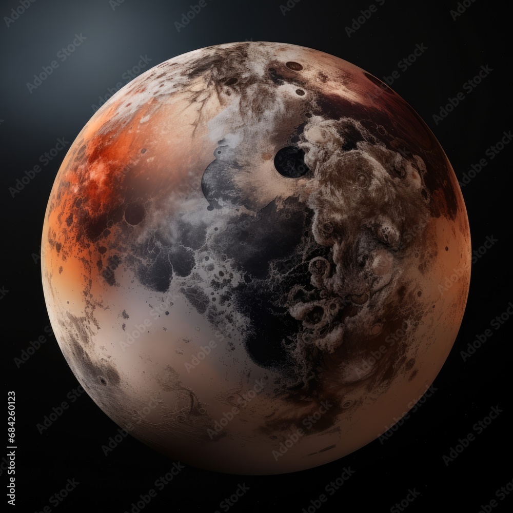 Fototapeta premium the earth from space, dark style