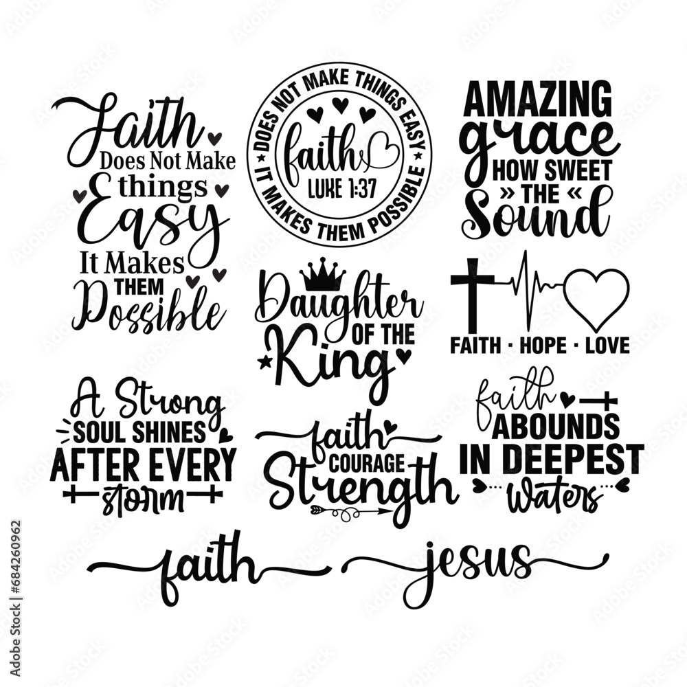 Fototapeta premium Faith SVG Bundle 