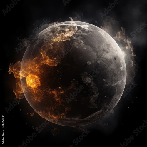 Wallpaper Mural the destruction of earth from space, dark and damage Torontodigital.ca