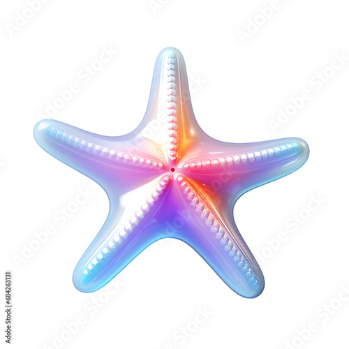 3D starfish neon soft smooth lighting