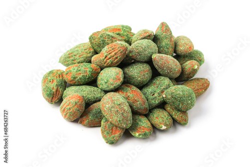 Spicy almonds with wasabi