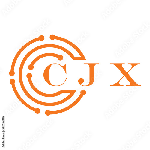 CJX letter design. CJX letter technology logo design on white background. CJX Monogram logo design for entrepreneur and business