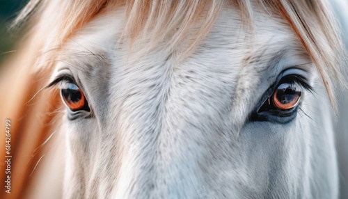 Macro shot of innocent eyes of horse