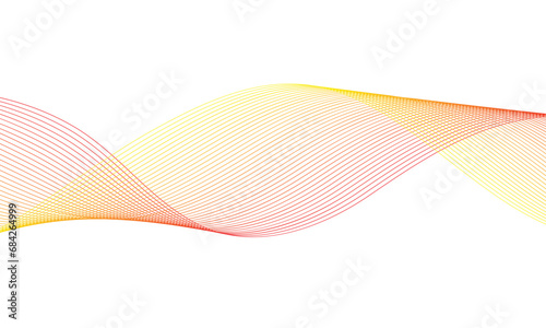 abstract geometric red yellow gradient wave line pattern can be used background.