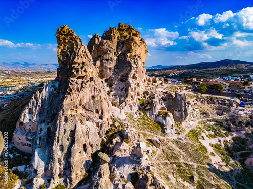 Uchisar Castle in Nevsehir Province in Cappadocia, Turkey