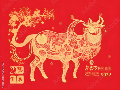 merry christmas greeting card with deer
