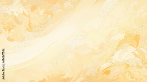 Shiny golden textured paper or metal. Golden background. AI Generated.