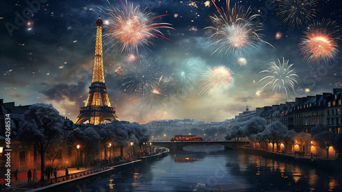 christmas celebration in paris city at night © Birol Dincer 