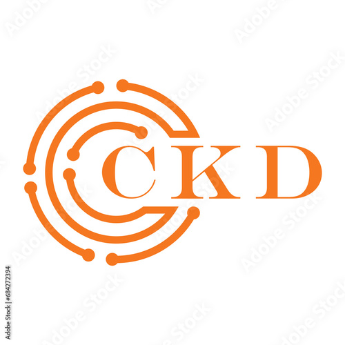 CKD letter design. CKD letter technology logo design on white background. CKD Monogram logo design for entrepreneur and business