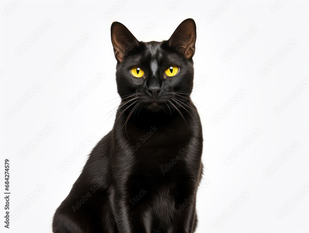 Bombay Cat, Studio Shot Isolated on Clear Background, Generative AI Bombay Cat, Studio Shot Isolated on Clear Background, Generative AI