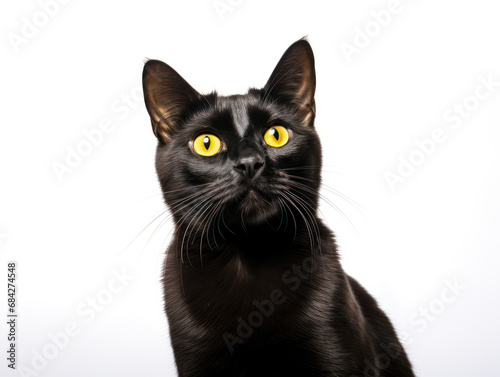 Bombay Cat, Studio Shot Isolated on Clear Background, Generative AI