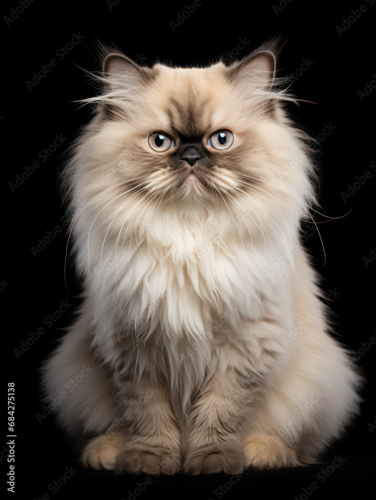 Himalayan Cat, Studio Shot Isolated on Clear Background, Generative AI Himalayan Cat, Studio Shot Isolated on Clear Background, Generative AI