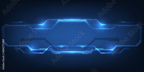 Vector illustration of futuristic screen panel or window.Digital hi tech digital interface background.Design for game graphic and advertising artwork.