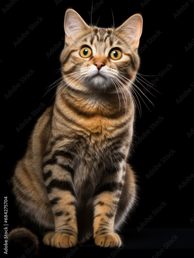 Ragmuffin Cat, Studio Shot Isolated on Clear Background, Generative AI Ragmuffin Cat, Studio Shot Isolated on Clear Background, Generative AI
