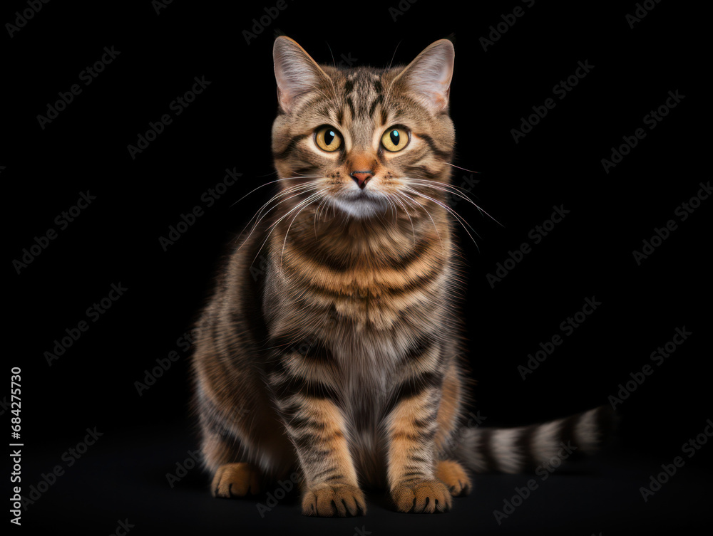 Ragmuffin Cat, Studio Shot Isolated on Clear Background, Generative AI Ragmuffin Cat, Studio Shot Isolated on Clear Background, Generative AI
