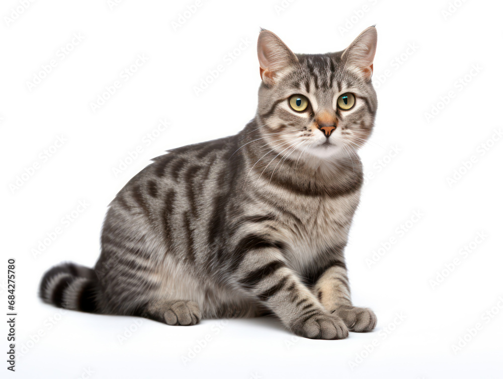 Ragmuffin Cat, Studio Shot Isolated on Clear Background, Generative AI Ragmuffin Cat, Studio Shot Isolated on Clear Background, Generative AI