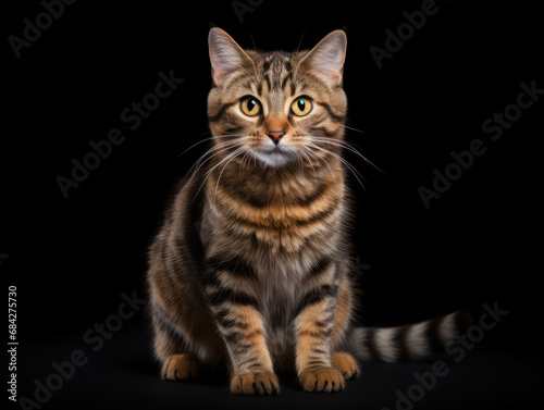 Ragmuffin Cat, Studio Shot Isolated on Clear Background, Generative AI