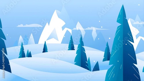 3D Rendered Snowy Christmas Themed Video Montage Of Transitional Scenery Of Birds, Reindeer, Skiing, Decorating Christmas Trees On Mountain.