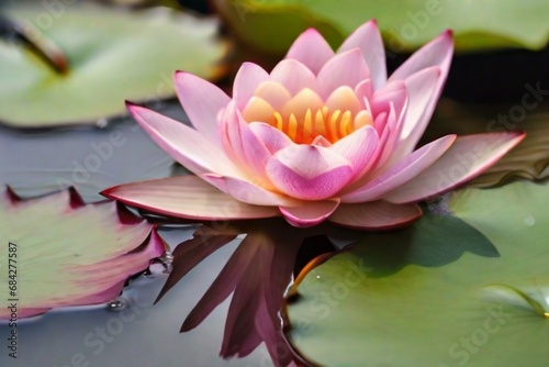 pink water lily